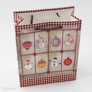 17*21*8.5cm cartoon design snowman&bulb <em>gift</em> bag