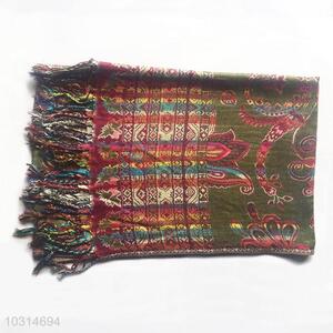Fashion Women 100% Cotton Jacquard Scarf