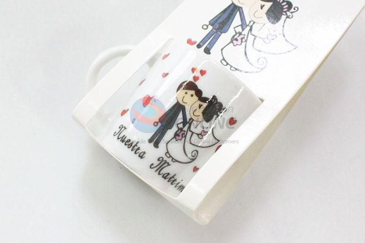 Low price top quality wedding style ceramic cup