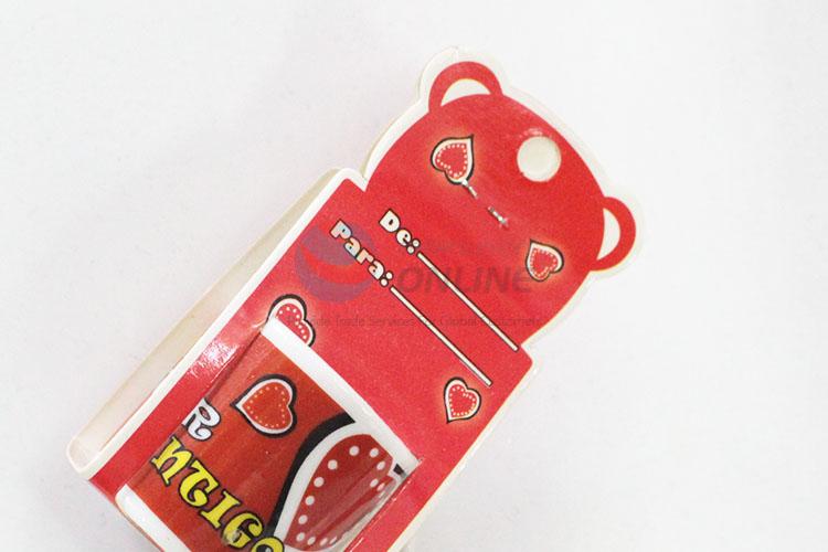 Low price useful red heart pattern ceramic cup