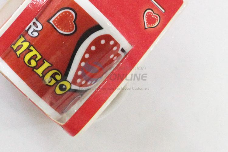 Low price useful red heart pattern ceramic cup