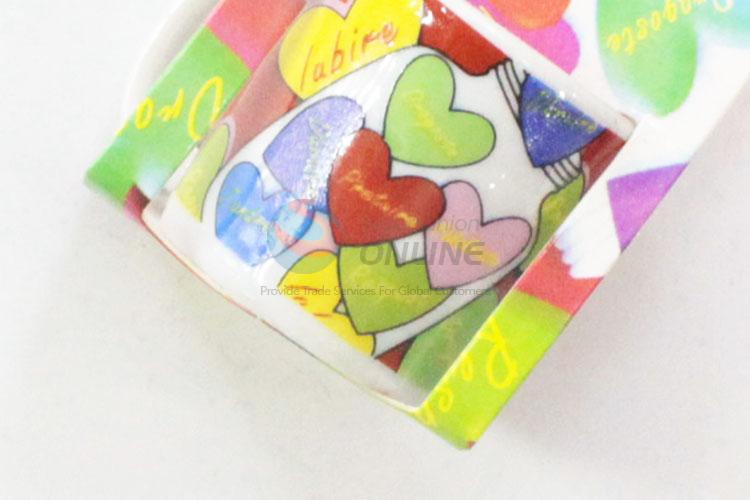 Popular hot sales colorful loving heart pattern ceramic cup