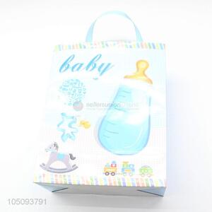 Classical Design Folded Shopping Milk Bottle Printed Paper Gift Bag