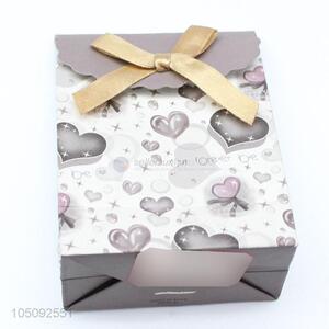 Coffee Color Heart Pattern Shopping Paper Bag/Gift Bag