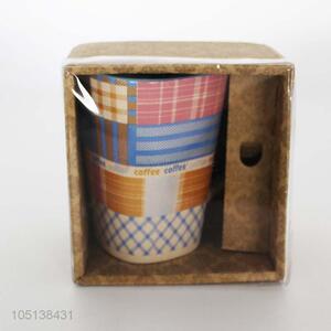 Factory Sales Ceramic Cup for Drinking with Spoon