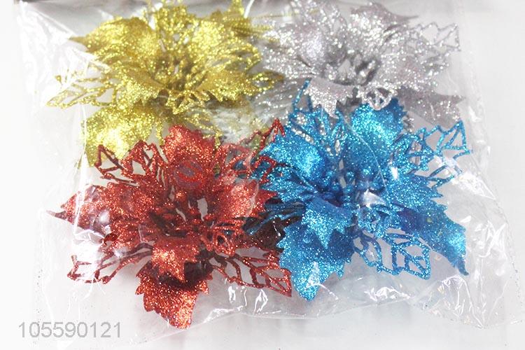 Creative Design Handmade Plastic Flower Christmas Decoration