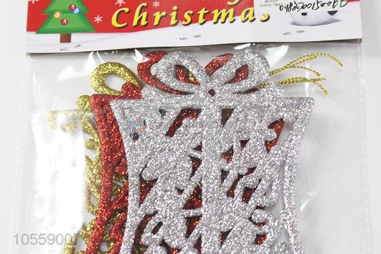Hot Selling Plastic Gift Box Shape Christmas Decoration Ornament