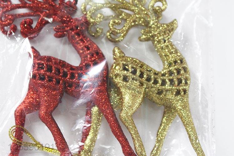 Top Quality Colorful Christmas Plastic Deer Shape Ornament