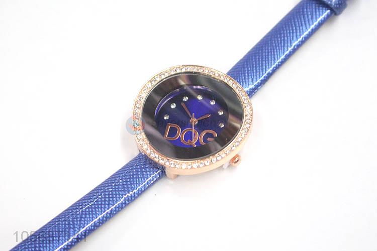 Fashion Decoration Ladies Alloy Watch With Leather Watchband