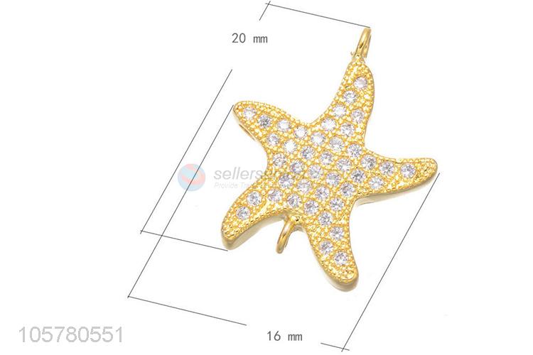 High Quality Starfish Shape Inlay Zircon Bracelet Accessories