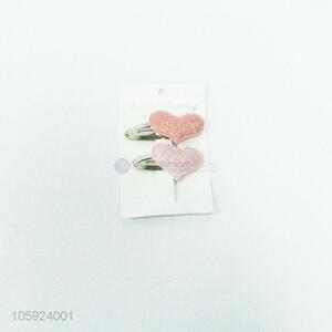 Children hair accessories heart shape BB clips for girls