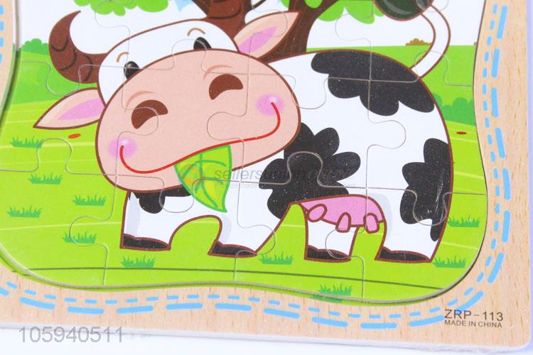 Superior Quality Cartoon Cow Kids Learning Toy Cartoon Puzzle