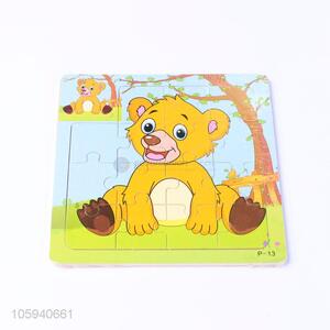 Cheap Promotional Cartoon Animal Children Cartoon Wooden Puzzle
