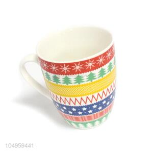 Custom design ceramic merry christmas coffee tea cup