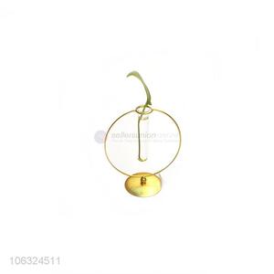 Hot Sale Simple Geometric Metal Hydroponic Plant Vase For Decoration