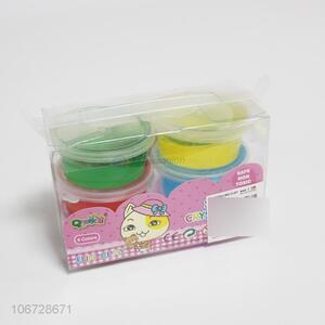 Wholesale safe non-toxic 6 colors crystal mud playdough toy for kids