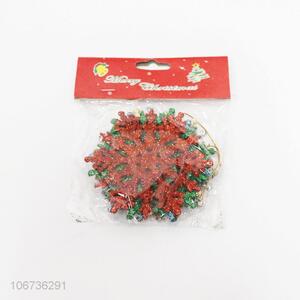 Low price 6pcs colorful glitter snowflake Christmas ornaments