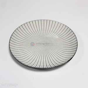 Good quality simple dessert plate ceramic soup plate
