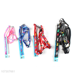 Low price pet products animal printed <em>dog</em> <em>harness</em> <em>dog</em> collar