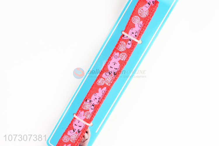 Good market pet products cute rabbit printed dog collar leash