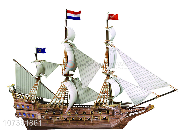 Competitive Price 3D Galleon Puzzle Toys Kids Educational Diy Toy