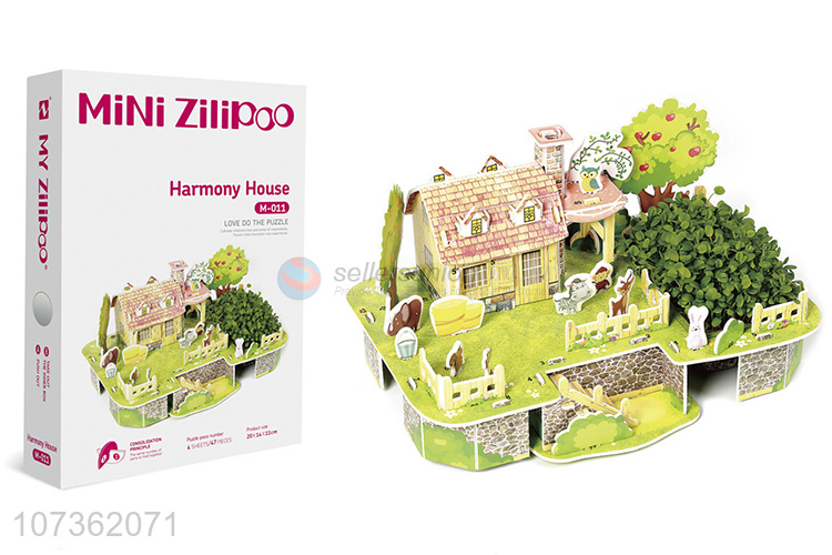 Top Sale Harmony House 3D Mini Planting Puzzle Diy Toys For Kids