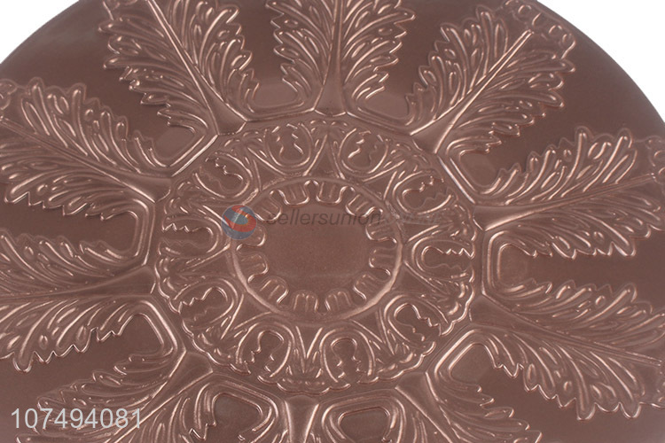 Factory price luxury round plastic plate for party decoration