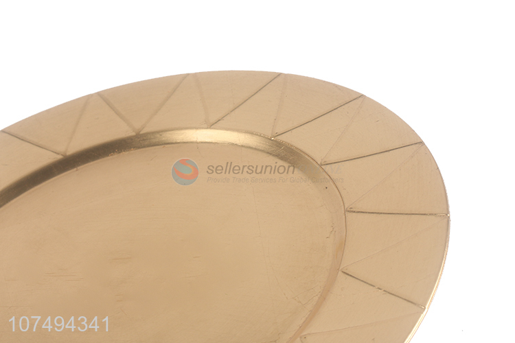Hot selling western-style round plastic steak plate dinner plate
