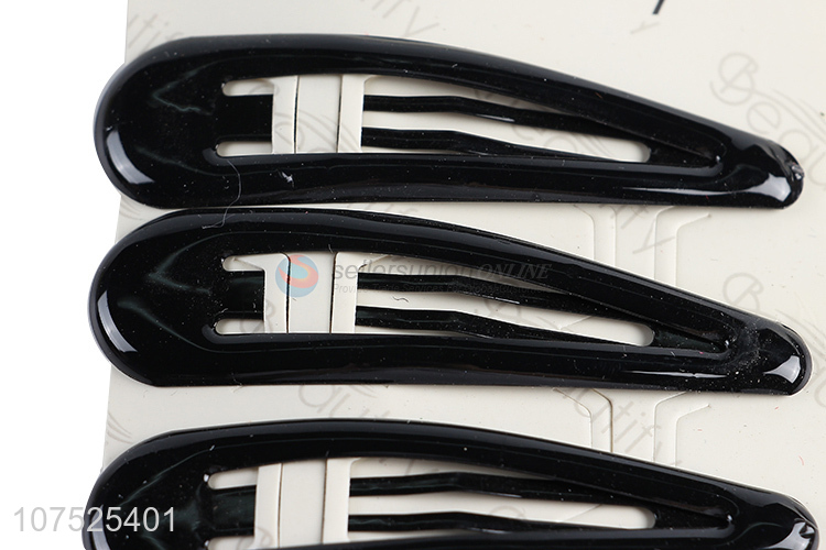 Good sale black iron hair clips metal hairpin set for women