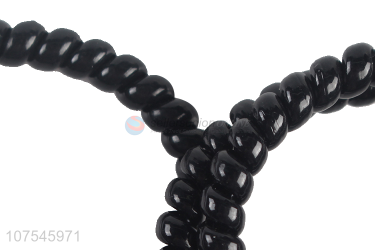New Design Telephone Wire Hair Ties Durable Elastic Ponytail Holders