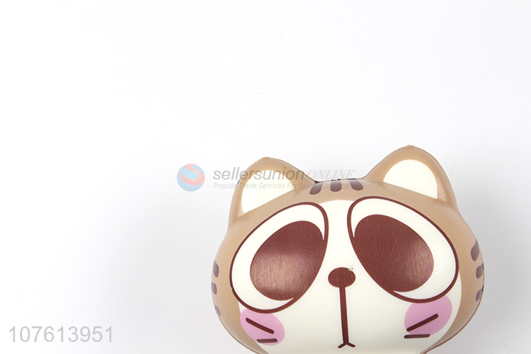 Cuet design Yellow big-eyed cat style shape rebound toy