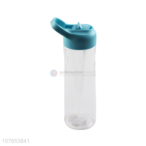 Top seller colorful plastic drinking bottle water bottle with straw