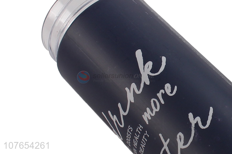 Good sale portable motivational plastic water bottle with staw