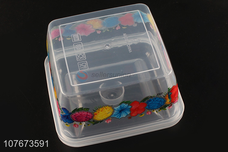 Good Sale Flower Pattern 3 Pieces Plastic Preservation Box Set