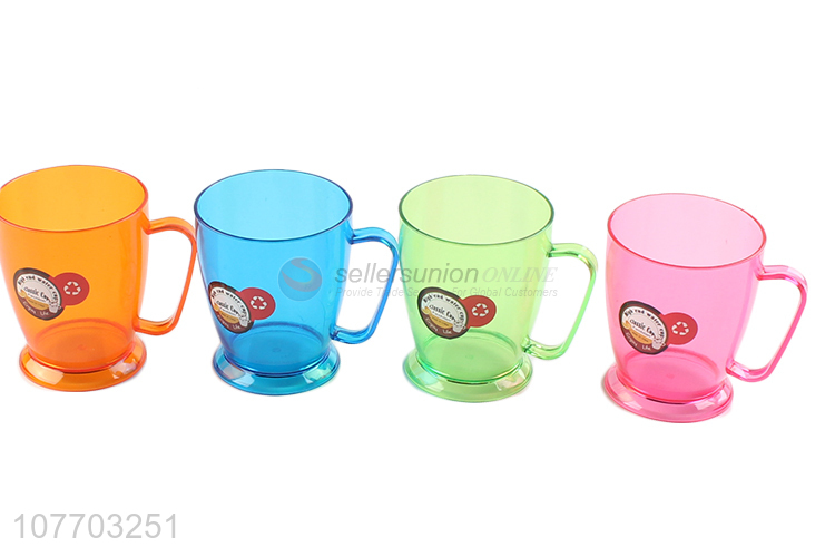 Hot selling household multi-color transparent mouthwash and brushing cup