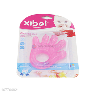 Low price bpa free palm shape <em>baby</em> <em>teether</em> <em>baby</em> chew toy