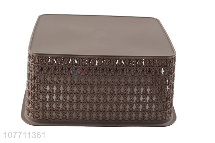 Household plastic storage basket rectangular kitchen basket for sales promotion