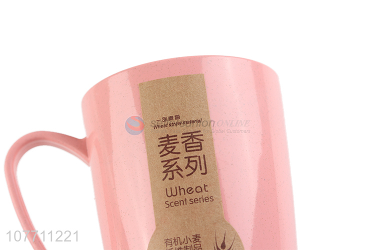 New arrival wheat straw fiber tooth mug plastic tooth mug bathroom mug