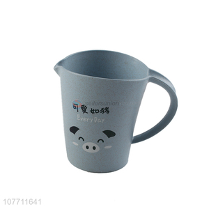 Wholesale cartoon wheat straw water cup eco-friendly plastic drinking cup