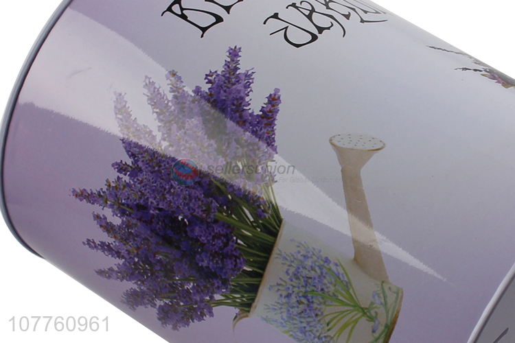 Wholesale tinplate piggy bank 12cm sealed lavender piggy bank