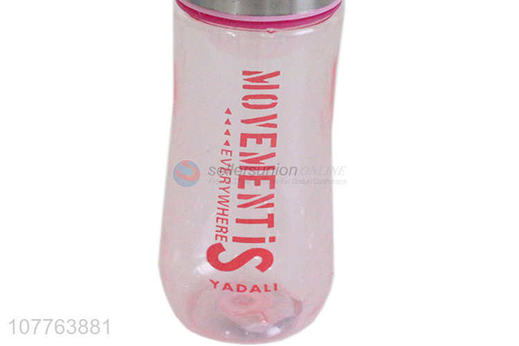 China factory leakproof motivational water bottle with handle
