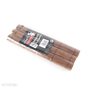 Factory direct sale insulation non-slip coaster bamboo woven tea mat