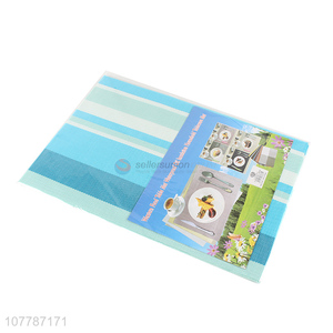 High quality striped household sling placemat bowl mat