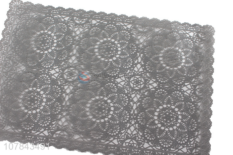 High quality grey retro hard piece placemat PVC desktop gasket