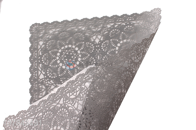 High quality grey retro hard piece placemat PVC desktop gasket