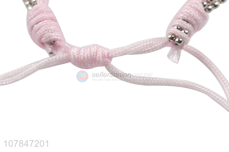 Factory price decorative pink women hand strip bracelet