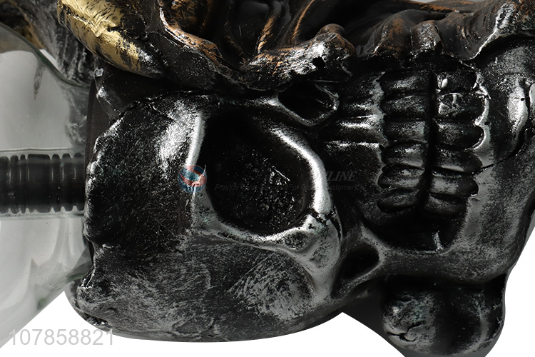 Wholesale desktop ornament resin skull statue static plasma ball lamp