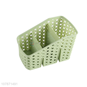 Wholesale office desktop 4 grids plastic stationery organizer pen container