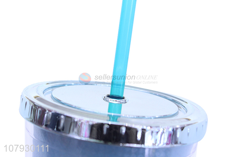 Online wholesale plastic coffee tumblers water cup with drinking straw