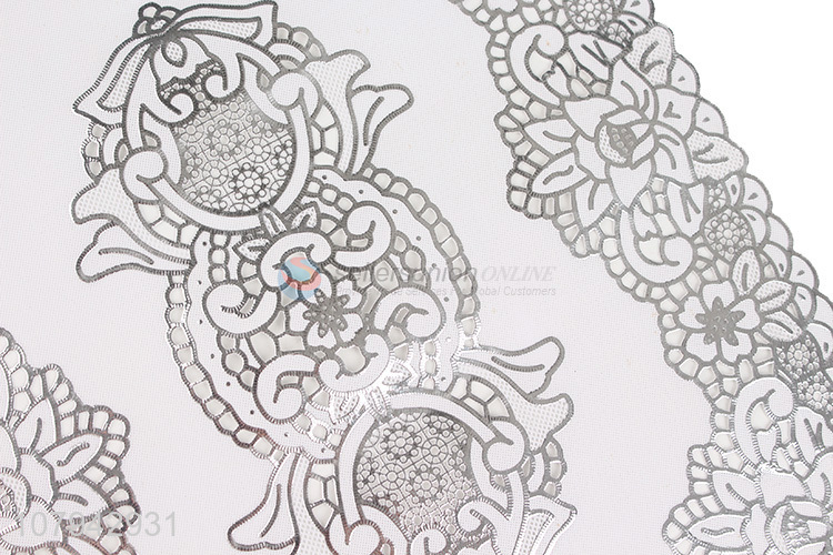 Recent product table decoration heat insulation silver pvc placemat